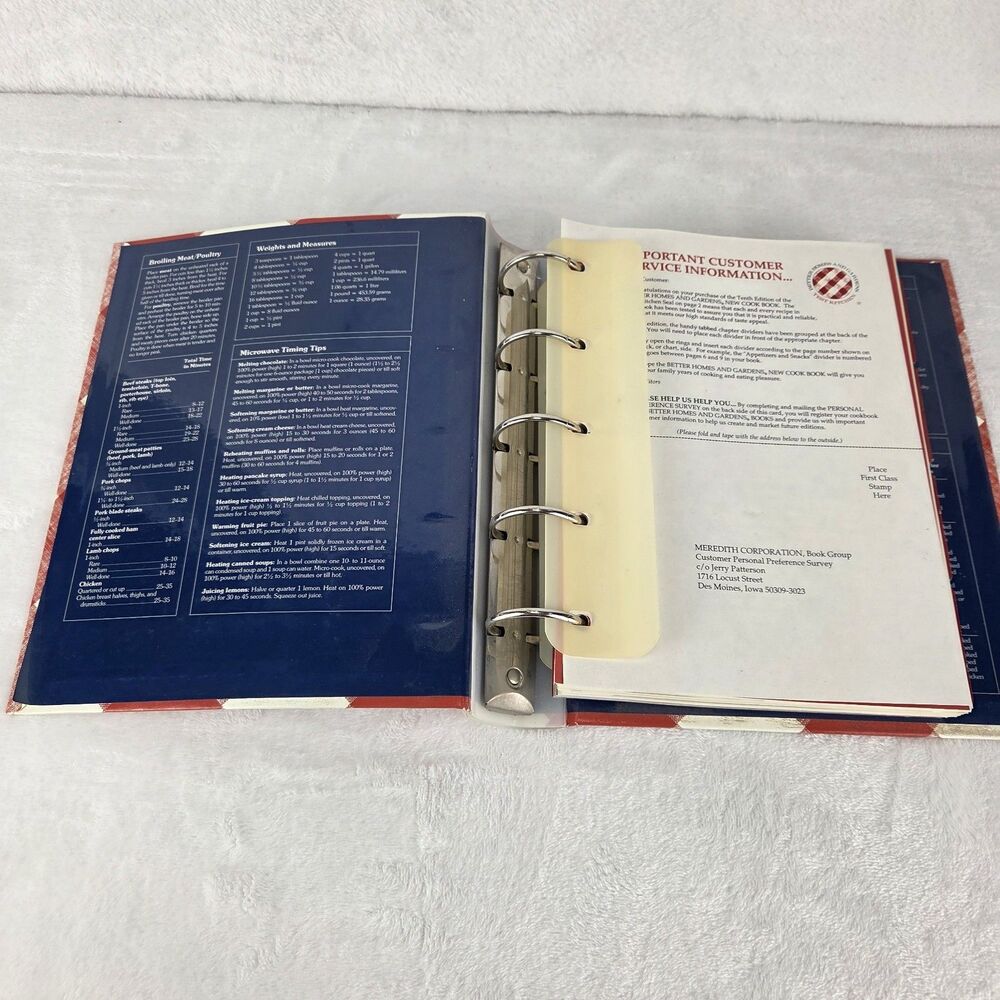 1989 Better Homes & Gardens New Cookbook Tenth Printing 1996 5 Ring Binder - Picture 5 of 10